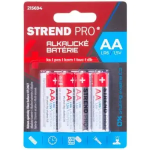 Set 4 baterii alcaline Strend Pro, LR6, AA, 1.5 V - 