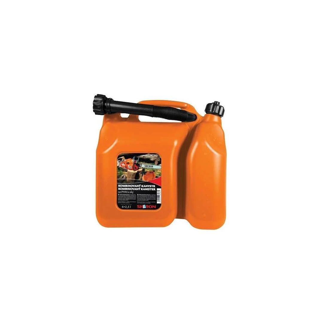 Canistra combinata pentru ulei si benzina Strend Pro Sheron, capacitate 5L, cu prelungitor, din plastic - 