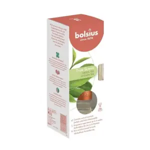 Difuzor parfum cu betisoare Bolsius Green Tea, 45ml, aroma ceai verde - 
