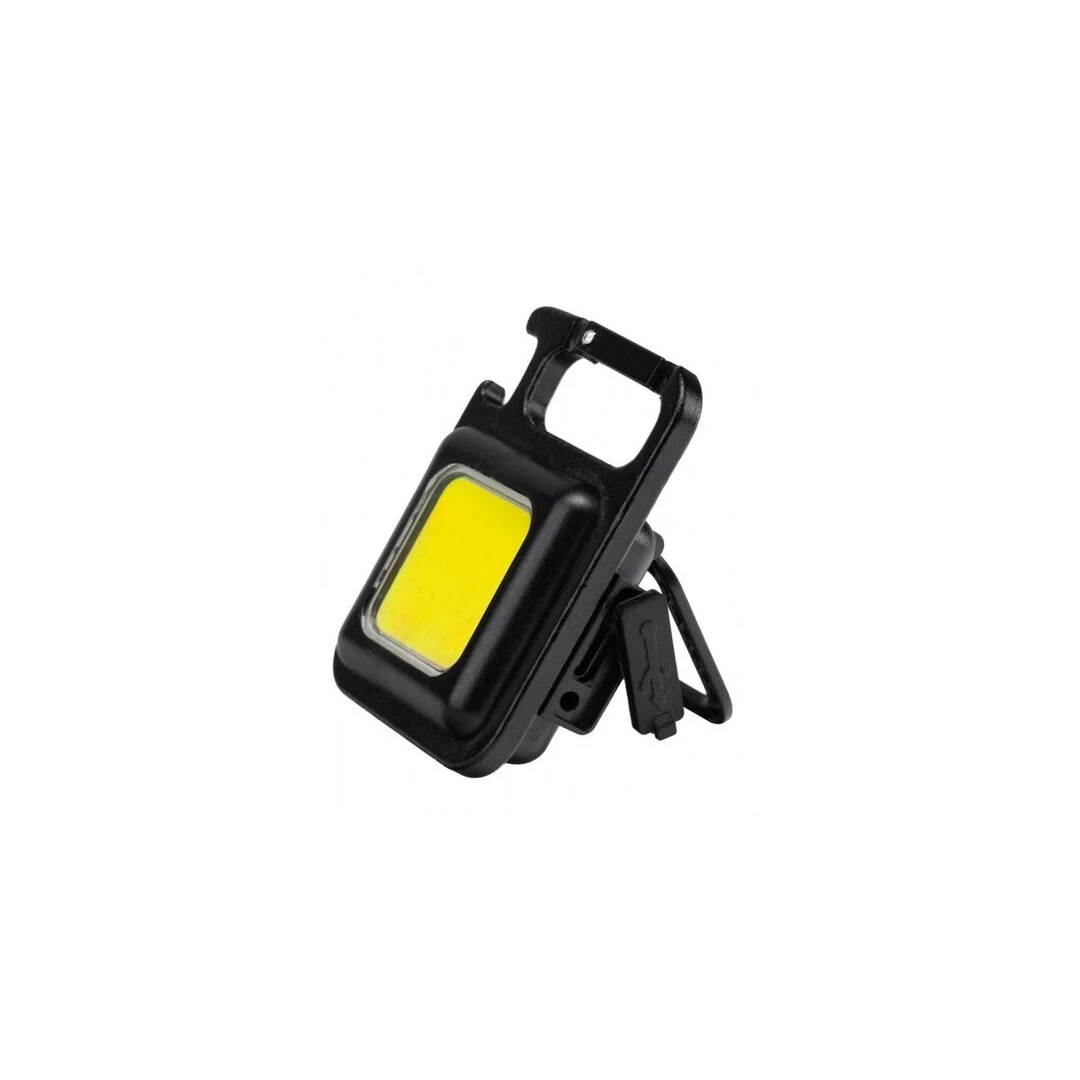 Lanterna breloc cu carabina Strend Pro, 3 moduri de iluminat, Led, USB, 160 lm, Magnet - 