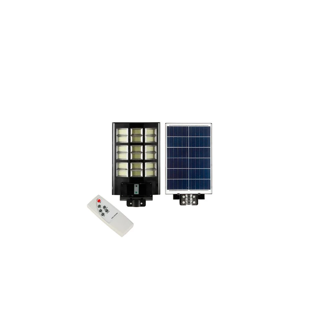 Lampa solara de iluminat stradal, GrandXL 900W, 2668lm, lumina rece 6400K,  Senzor Miscare, Telecomanda - 