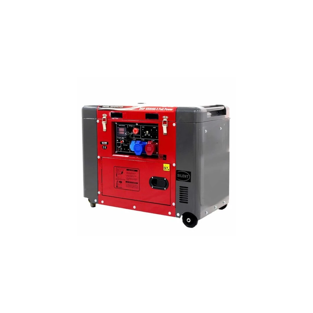 Generator Diesel GeoTech Pro DGP 8500SE-3 Full Power, putere 6 kW, Trifazat, AVR, Pornire electrica - 
