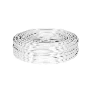 Cablu coaxial RG59 Alb, 32 fire cupru x 0.12mm, 100 m, conductor 0,75 mm, Alimentare 2 x 0.5 mm - 
