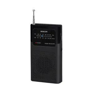 Mini radio portabil AM/FM, Antena telescopica, 2xAAA, Negru - 