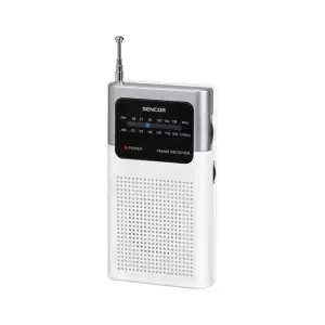 Mini radio portabil AM/FM, Antena telescopica, 2xAAA, Alb - 