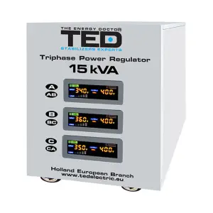 Stabilizator automat de tensiune, trifazat 15KVA/12000W - 