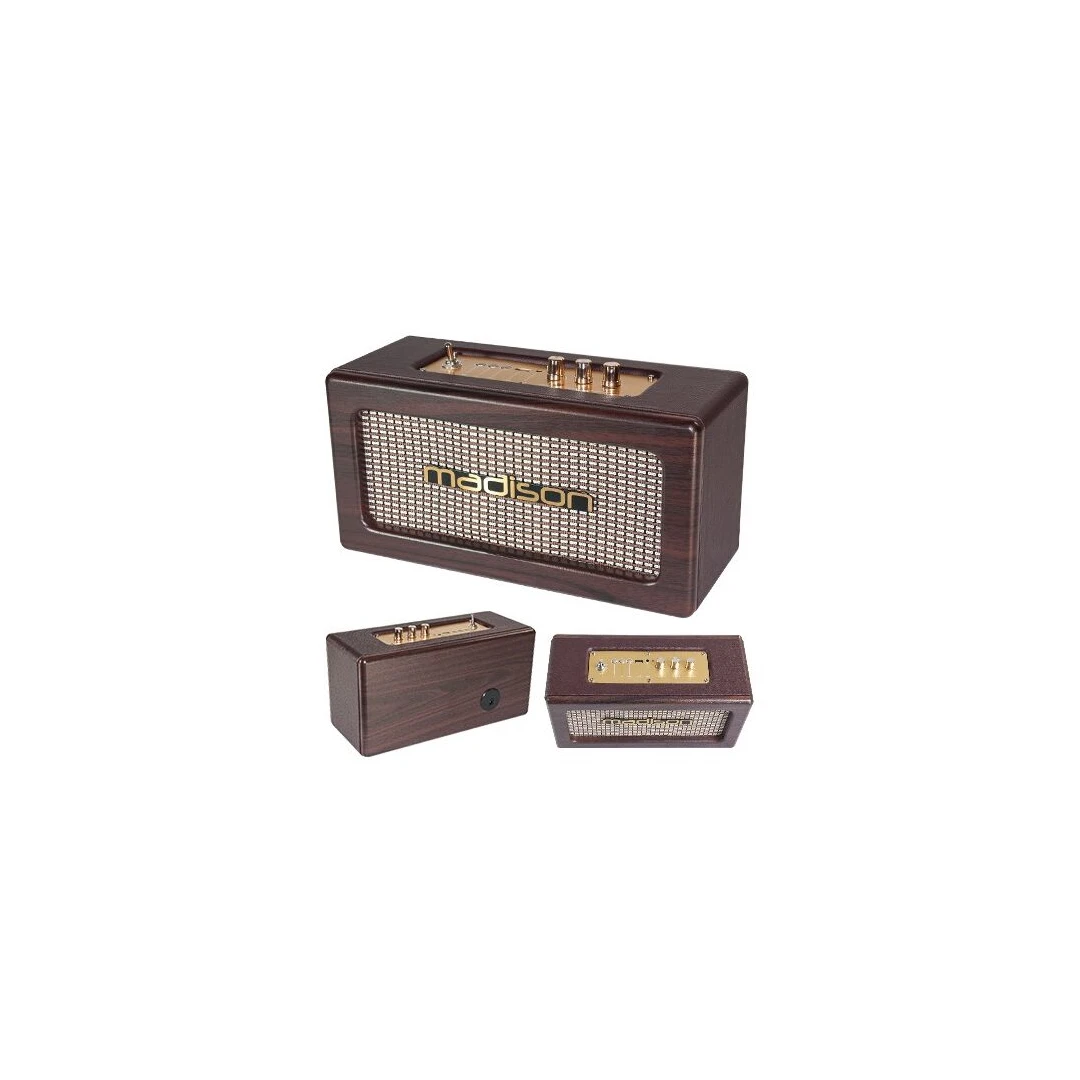Boxa portabila cu Bluetooth, Vintage USB/MP3, 2x10W, 325x140x180mm - 