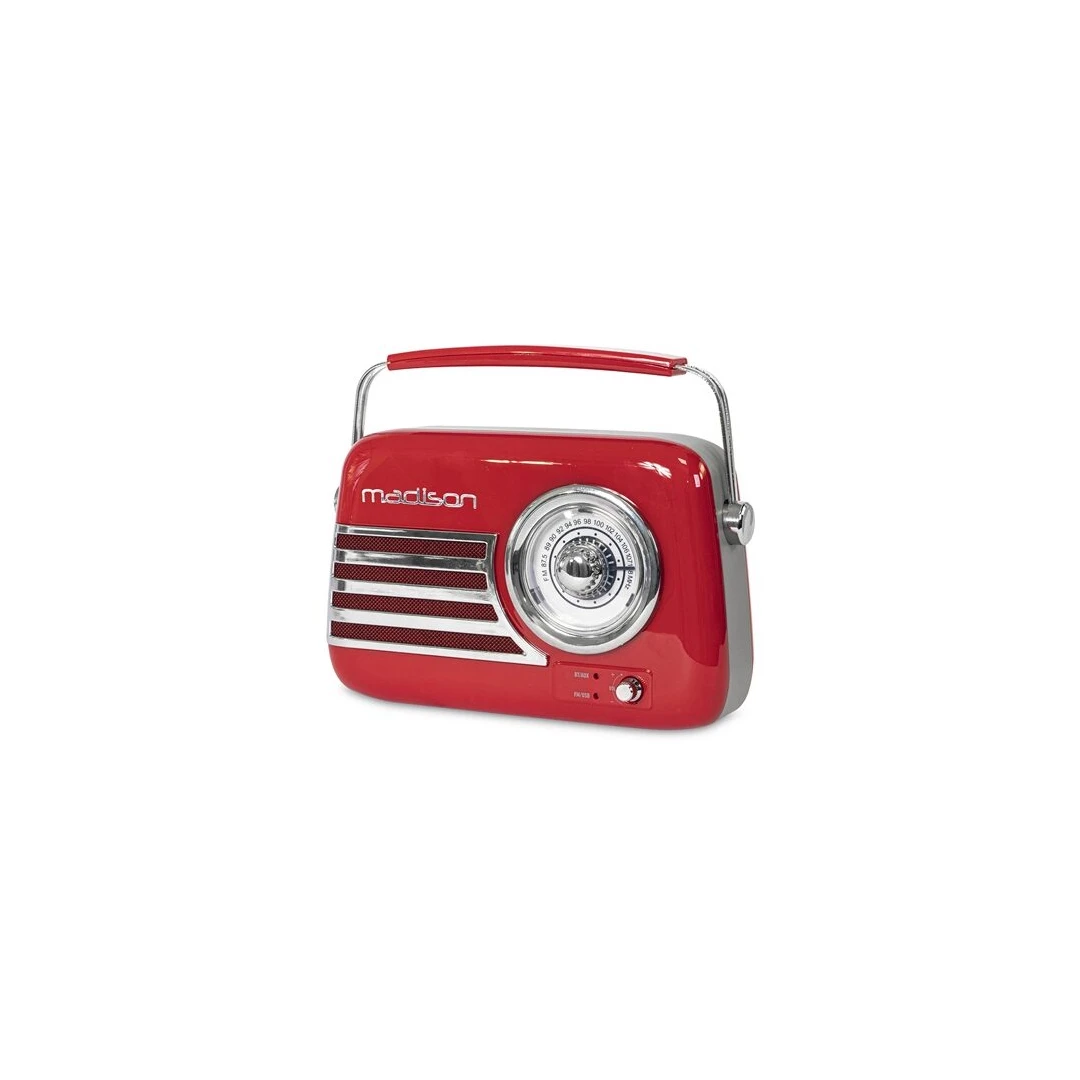 Radio portabil FM, Retro Red, USB, AUX, Antena telescopica, 210 x 80 x 160mm - 