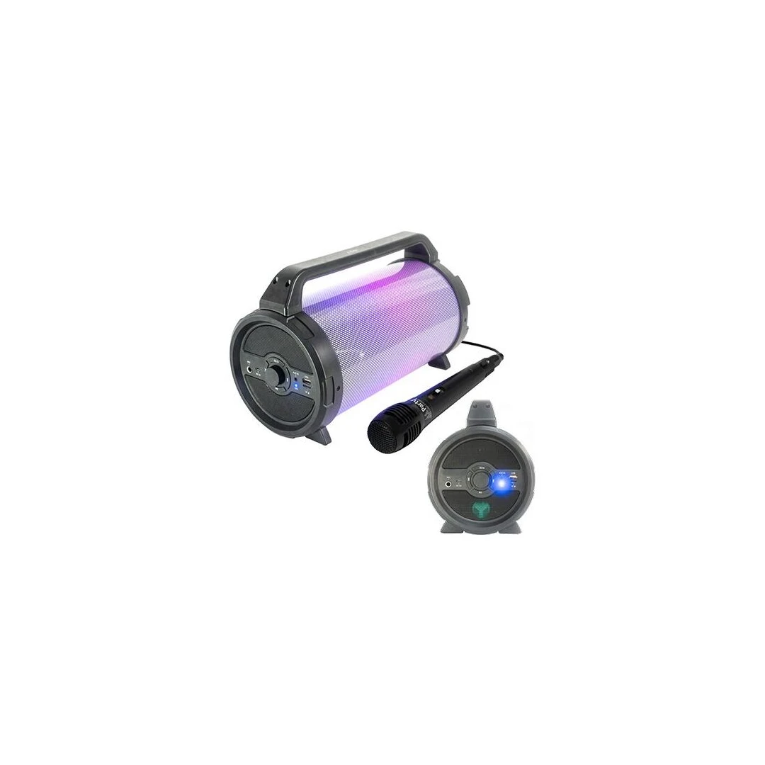 Boxa portabila iluminata led RGB, 18W Bluetooth, USB, microSD & AUX, 350x170x218 mm - 