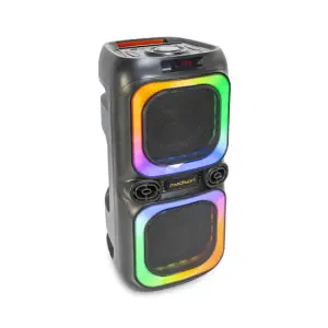 Boxa portabila led RGB, 600W Bluetooth, USB, microSD & AUX, 260x270x610mm - 