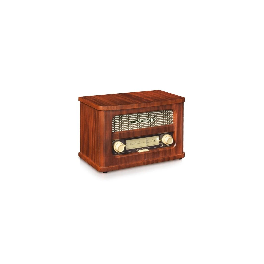 Radio portabil FM, Vintage Bluetooth, 10W, Ecran afisare frecventa cu iluminare de fundal, Intrare MP3 - 