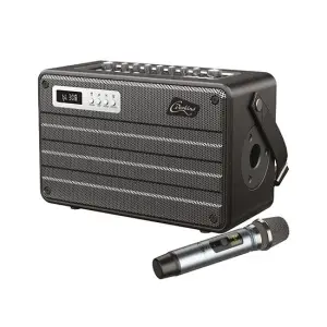 Boxa portabila Retro 100W Bluetooth, USB, microSD & AUX, 375x244x168mm, Microfon - 