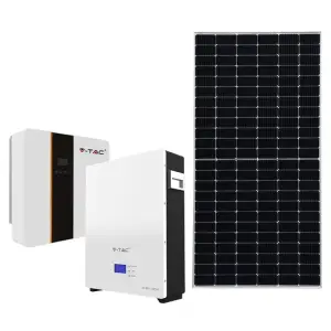 Kit 12 panouri solare fotovoltaice 30mm, Invertor Hybrid ON Grid/OFF Grid monofazat, 5 kW IP65, baterie 100 Ah, 5120 Wh - 
