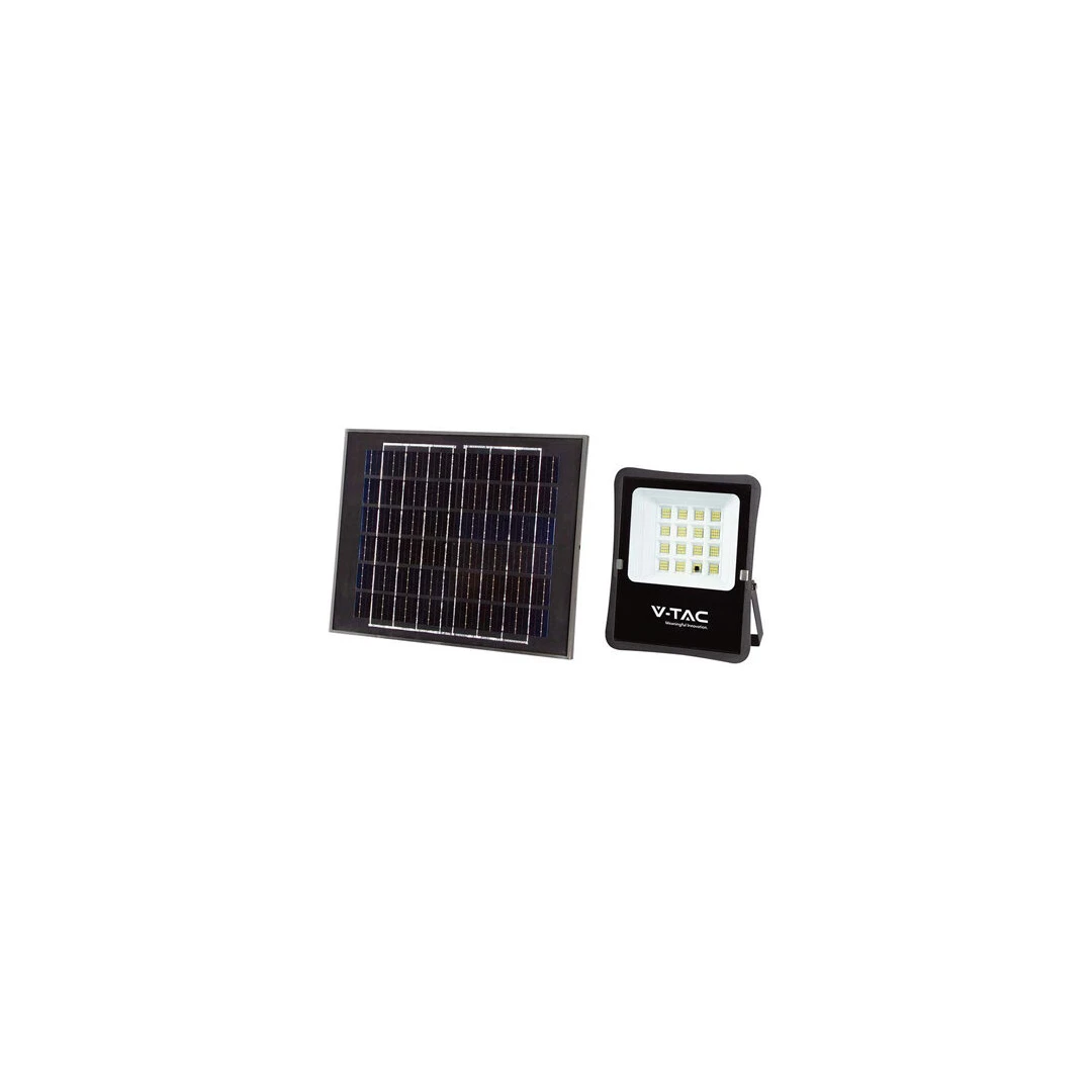 Proiector led cu incarcare solara 15W, 6400K, telecomanda - 