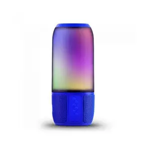 Boxa portabila cu Bluetooth, Iluminata led RGB, MicroSD/USB, 2x3 W, Li-Ion, 92x218 mm, Albastru - 