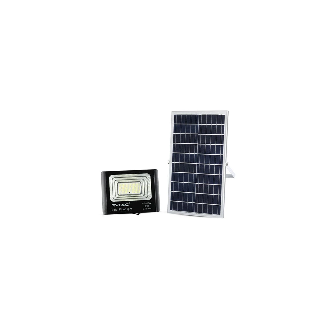 Proiector led cu incarcare solara 35W, 6000K, 2450 lm, telecomanda, 325 x 85 x 280 mm - 