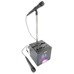 Boxa Karaoke cu stativ si 2 microfoane, 195 x 208 x 213 mm - 