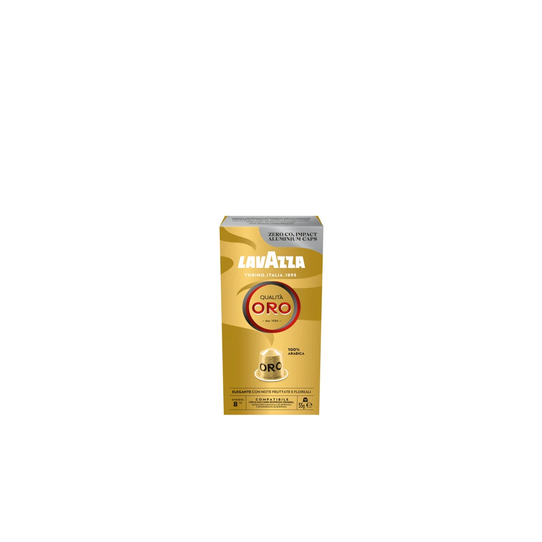 Cafea capsule Lavazza Qualita Oro, compatibile Nespresso, aluminiu, 10x5,7g - 
