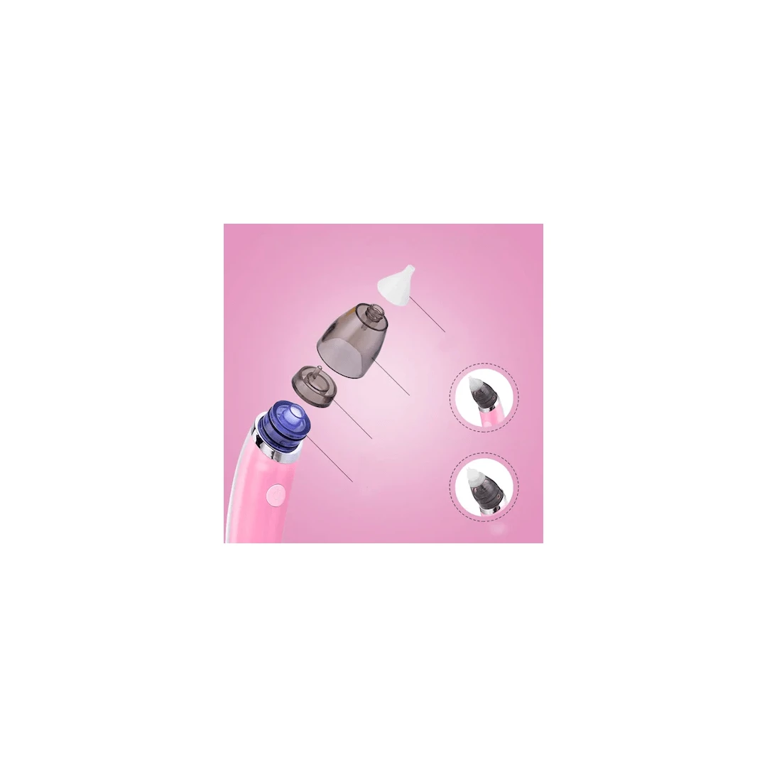 Aspirator nazal bebelusi, ABYZ®™ electric, 5 viteze, 2 capete diferite si 6 filtre, putere 3500 mmHg roz - 