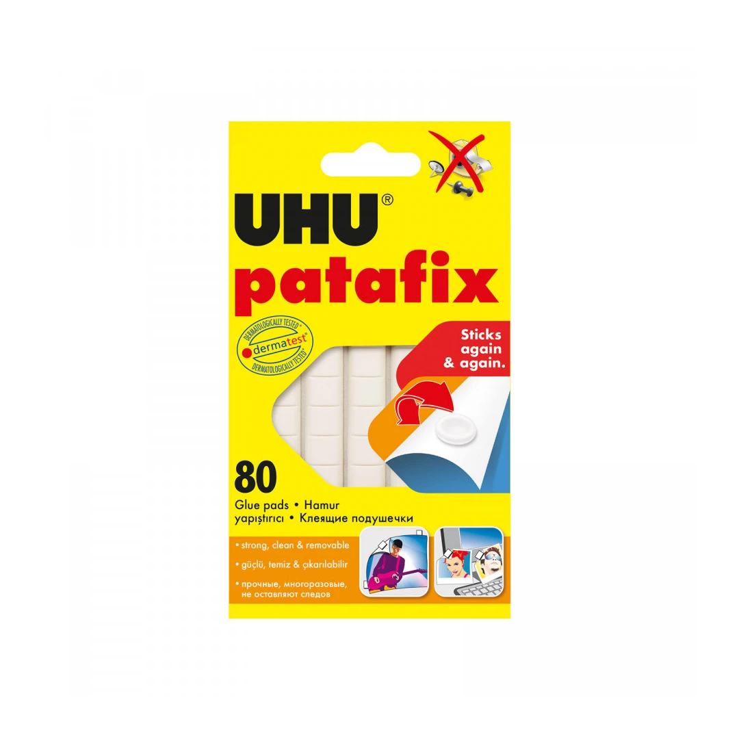 UHU Patafix lipici alb din plastic - 80 buc / pachet - 
