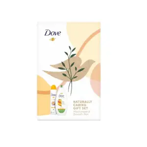 Setul Dove Naturally Mosturizing contine: Antiperspirant spray, 150 ml + Gel de dus, 225 ml - 