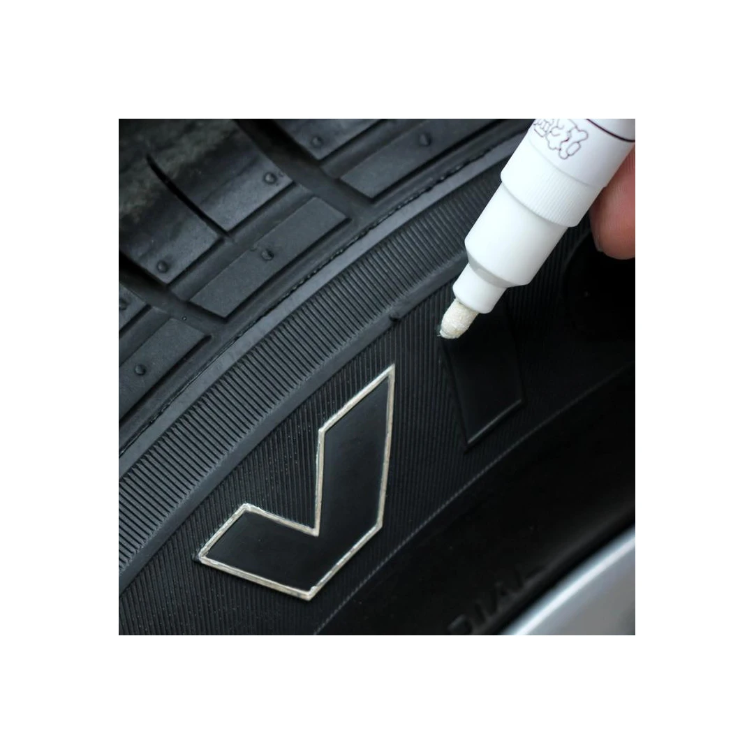 Marker Permanent pentru anvelope, rezistent la apa, culoare ALBA - 