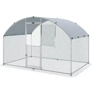 Cotet pentru pasari si animale mici, Vevor Dome 200 x 300 x 200 cm, Acoperis PE, Usa intrare - 