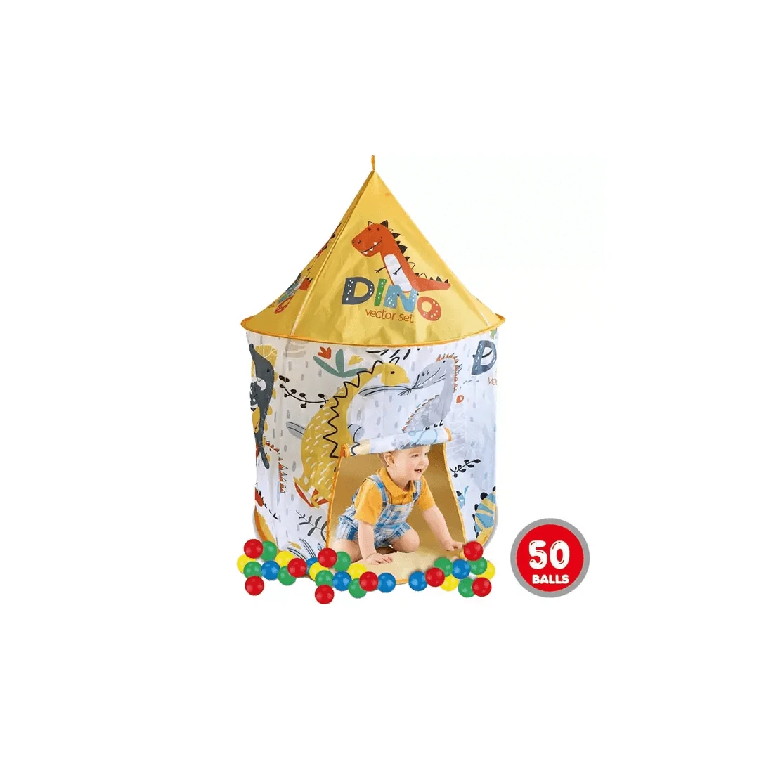 Cort de joaca copii cu 50 bile incluse - Dino Tent - 