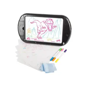 Tableta grafica/desenat pentru copii, Verk Group, 3 markere, LED, 3xAA, 35x20 cm - 