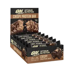 Set 0 batoane proteice, ON Optimum Nutrition, 10 x 65 g, Aroma brownie de ciocolata - 