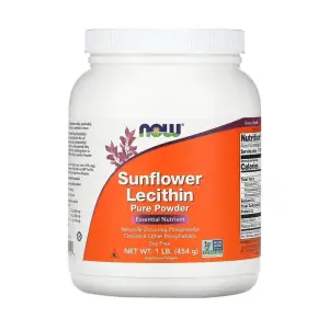 Lecitina din Floarea Soarelui Sunflower Lecithin, Now Foods, 454g - 