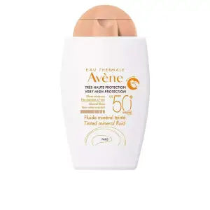 Crema faciala cu protectie solara ridicata, Avene Solaire haute protection fluido mineral color SPF50+, 40 ml - 