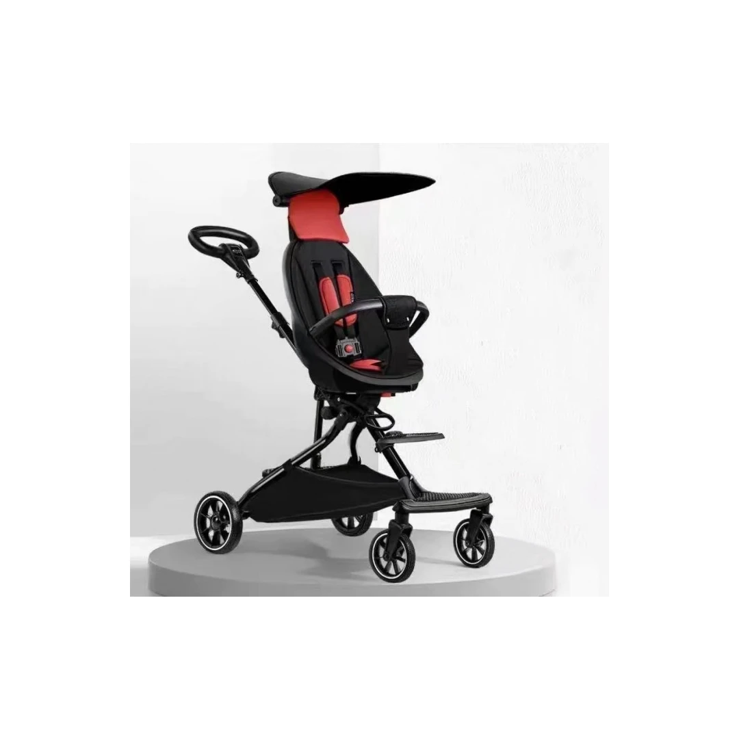 Carucior pliabil pentru copii, perfect pentru calatorii , scaun rotativ 360 grade, 6luni+ - A6 Rosu - 