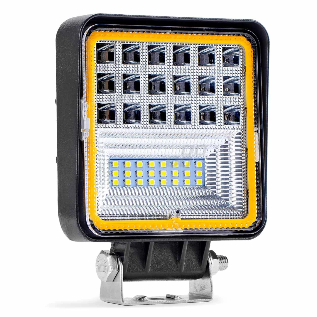 Proiector LED pentru Off-Road, ATV, SSV, cu functie de semnalizare, culoare 6500K, 3360 lm, tensiune 9 - 36V, dimensiuni 110 x 110 mm - 