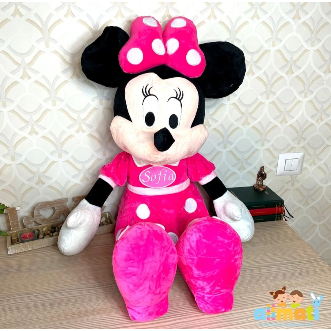 Minnie Mouse din plus Roz, 75cm - Personalizat cu nume - 