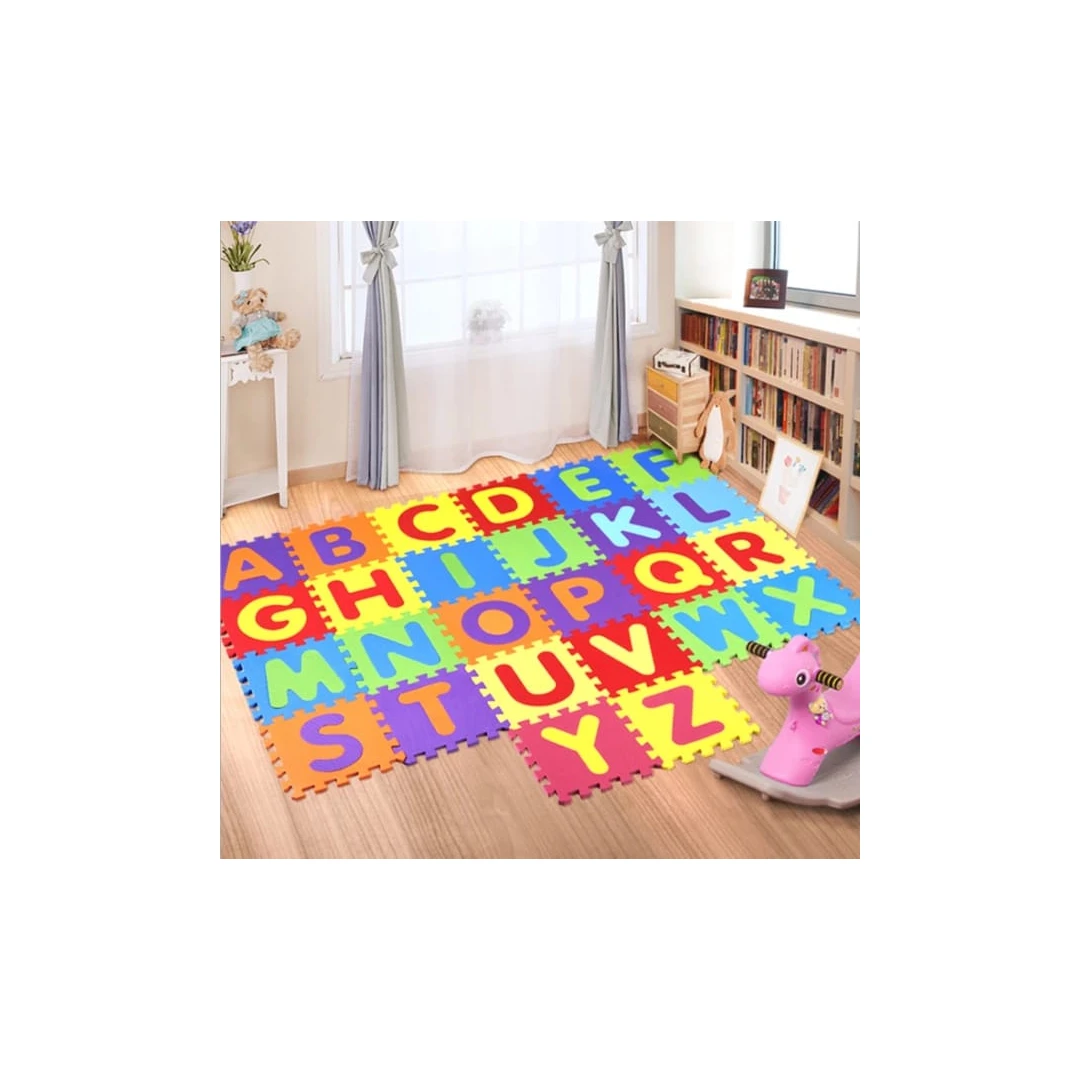 Covoras de joaca puzzle cu 26 de piese  – Invata alfabetul - 