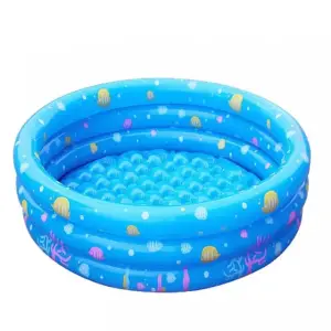 Piscina gonflabila rotunda pentru copii - 130 x 40 cm, Albastru - 