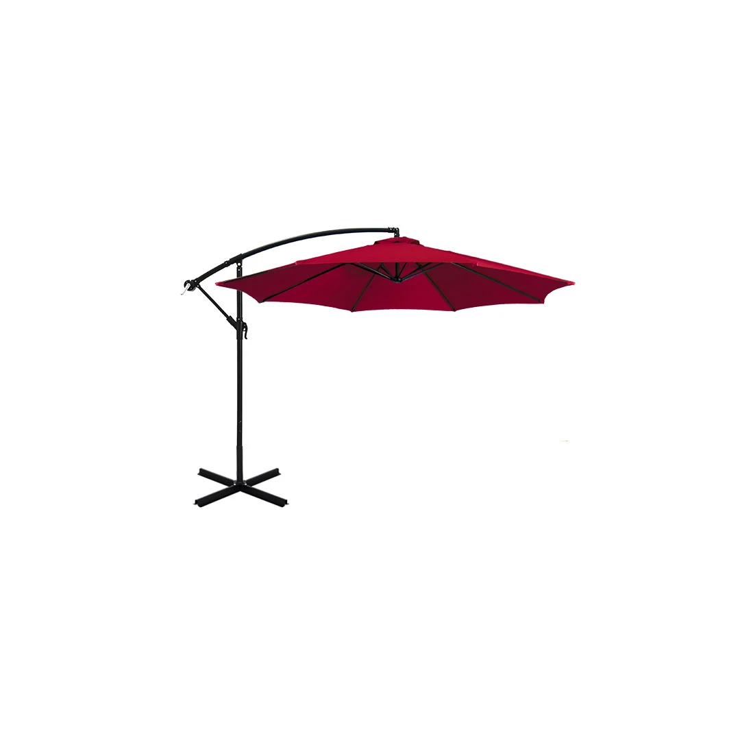 Umbrela de soare suspendata, diametru 2,7 m, rosu - Cumpara acum Umbrela de soare suspendata, diametru 2,7 m, rosu!