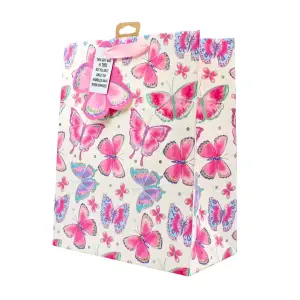 Pungă cadou Clairefontaine L Butterfly Pink - 