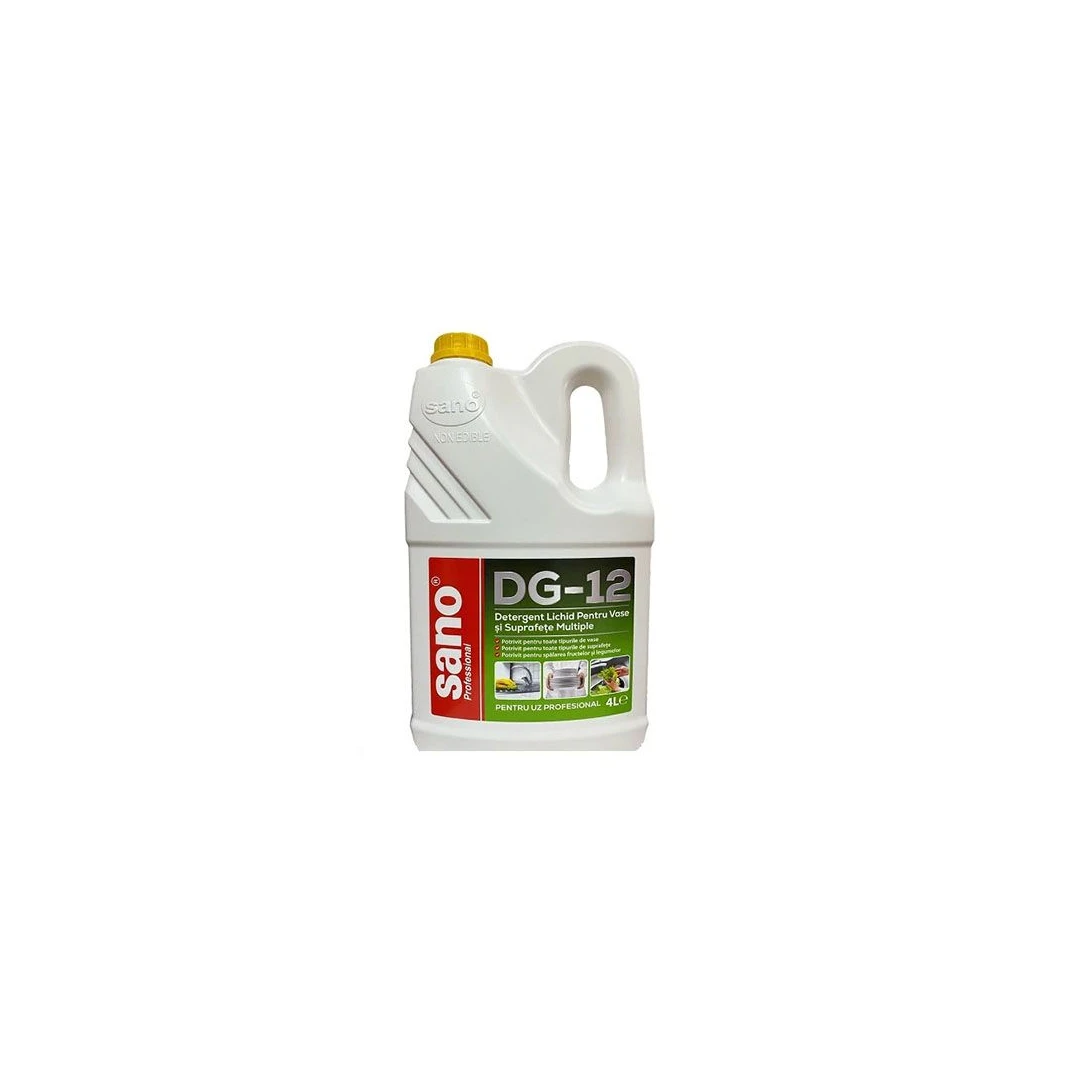 Detergent Lichid Pentru Vase si Suprafete Multiple ,Sano Professional DG-12,4 L - 
