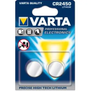 Baterie buton litiu, 3V, 560mAh,2buc/blister, CR2450 Varta - 
