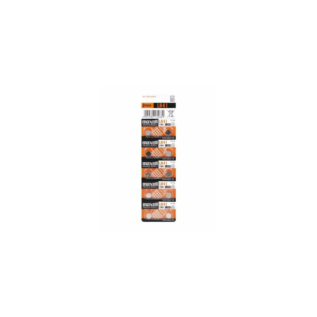 Baterie buton alcalina Maxell LR41 186 1.5V, 10buc/blister - 