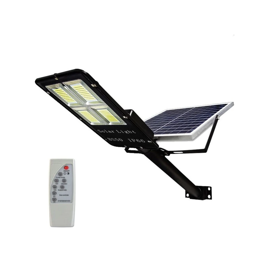Lampa stradala solara 150w, 5250 lm, lumina alb rece, ip65, control telecomanda - 
