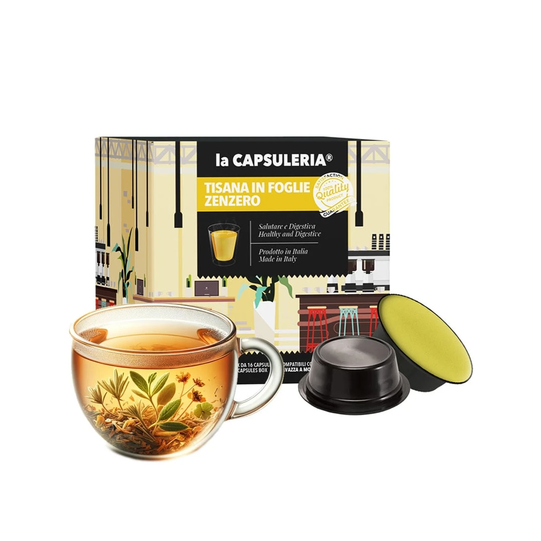 Ceai de Ghimbir, 16 capsule compatibile Lavazza®* a Modo Mio®*, La Capsuleria - 