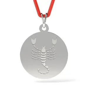 Pandantiv din argint cu snur model Scorpion - 