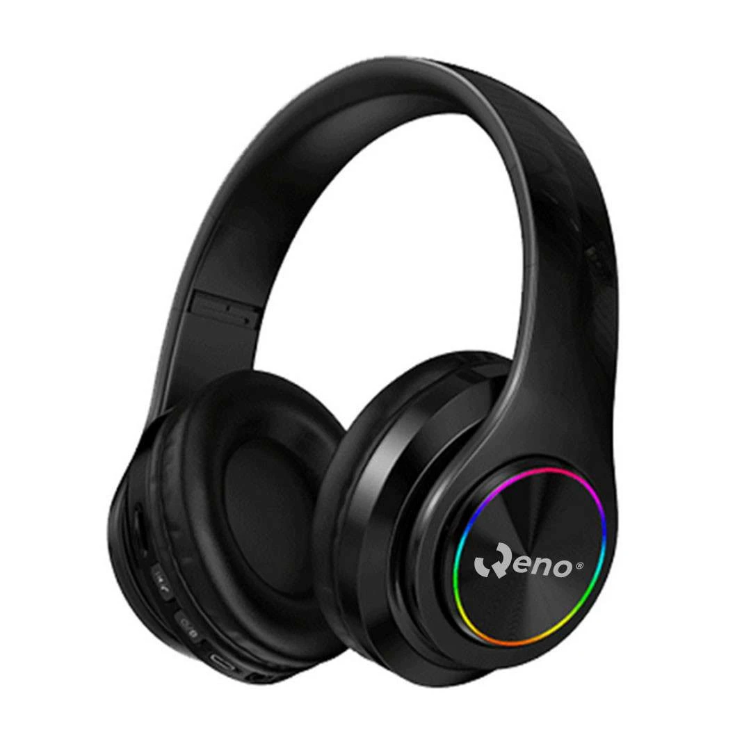 Casti Audio Sport Qeno® / Gaming Wireless, Bluetooth 5.0 / Plug-In, MP3 Card, Pure Bass Sound, Hands-free Call, 8-12H / 360H Standby Mode, Negru - 