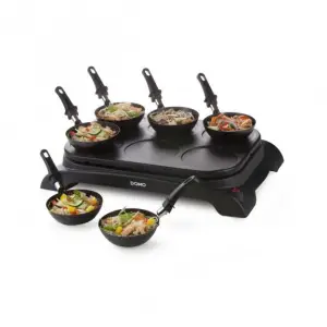 Set gourmet clatite si wok 2 in 1 DO8710W pentru 6 persoane, 1000W - 