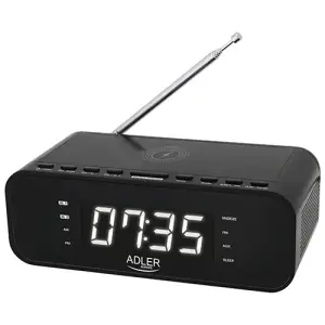 Ceas cu radio, alarma si incarcator wireless Adler AD 1192B - 