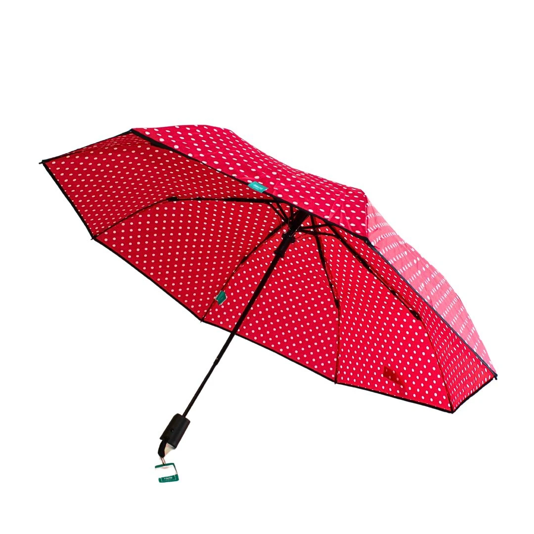 Umbrelă mini Perletti roșie pentru doamne - 