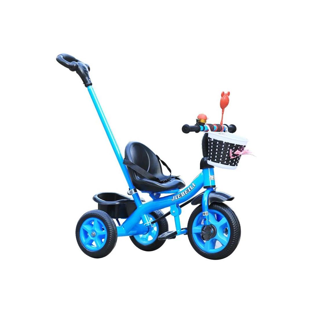 Tricicleta cu pedale pentru copii 2-5 ani, cu maner parental detasabil, Albastra - 